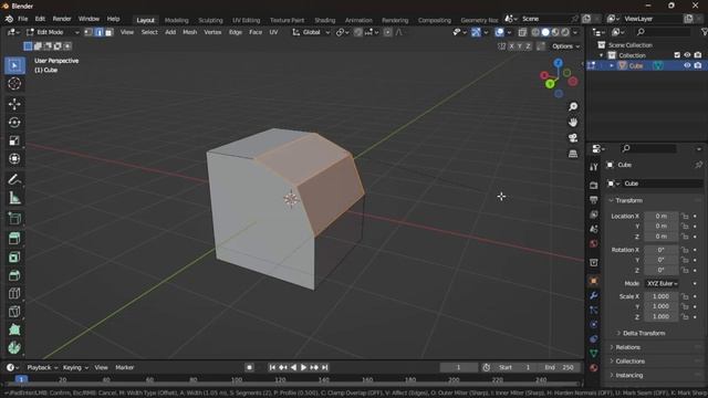 How to bevel an object in Blender. Learn Blender in under 1 min. смотреть онлайн