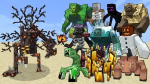 МУТАНТ ДЕРЕВЯШКА ПРОТИВ БОССОВ МАЙНКРАФТ