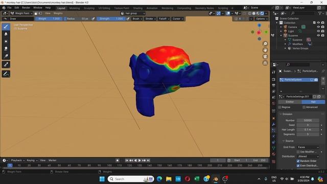Blender Tutorial: How to use Weight Paint on Hair Particles смотреть онлайн