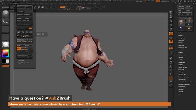 #AskZBrush: “How can I use the mouse wheel to zoom inside of ZBrush?” смотреть онлайн