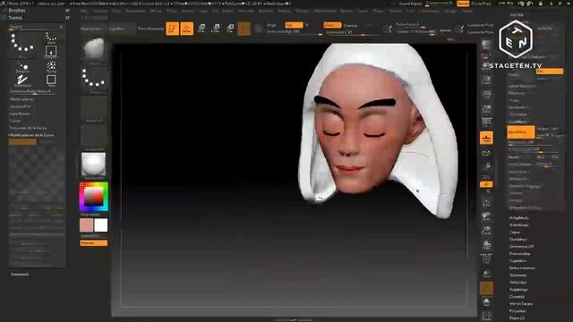 Zbrush. curve brush смотреть онлайн