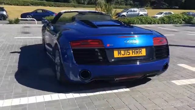 AUDI R8 SPYDER V10 QUATTRO BLUE 2015 смотреть онлайн