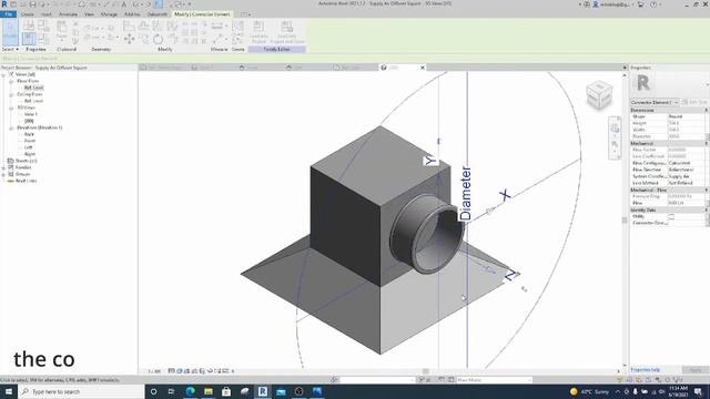 How to create HVAC Supply Air Diffuser Family in Revit смотреть онлайн