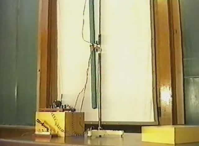 Физика. Опыты. Электричество и магнетизм. Взаимодействие проводников с током. Провод в поле катушки смотреть онлайн