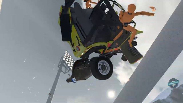 Crashing Cars into Bombs on BeamNG Drive Car Jump Arena смотреть онлайн