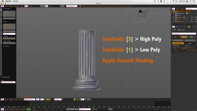 EASY! Blender 3D| Make A Simple Column смотреть онлайн