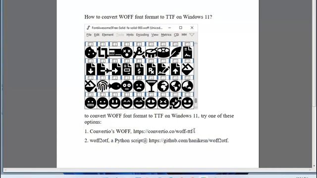 Convert WOFF font format into TTF on Windows 11 смотреть онлайн