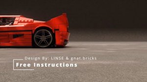 Free Lego Instructions / Lego Ferrari / Blender Animation