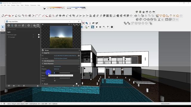How to add HDRI Sky in SkechUp Vray with Dome light/XZ Architects Data смотреть онлайн