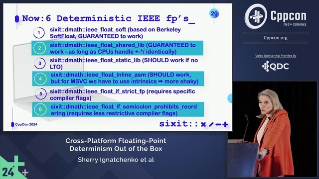 Cross-Platform Floating-Point Determinism Out of the Box - Sherry Ignatchenko - CppCon 2024 смотреть онлайн