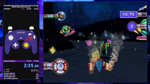 SpongeBob SquarePants: Creature from the Krusty Krab - Cheat% Speedrun in 5:07 смотреть онлайн