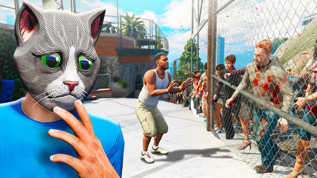 ЗАЩИТИТЬ ДОМ ФРАНКЛИНА ОТ ЗОМБИ В ГТА 5! ЗОМБИ АПОКАЛИПСИС В GTA 5! смотреть онлайн