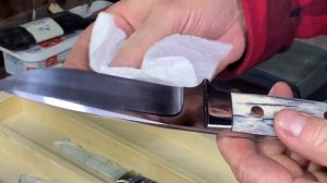 Изготовление рукояти ножа и финальная полировка