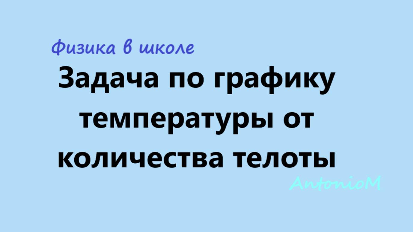 Физика в школе зад.по графику температуры от кол.телоты смотреть онлайн