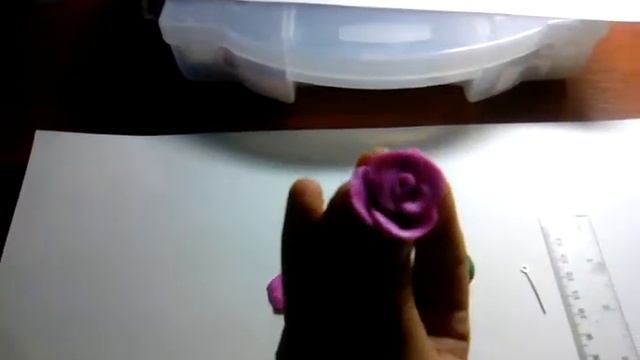 Как слепить розу из полемерной глины