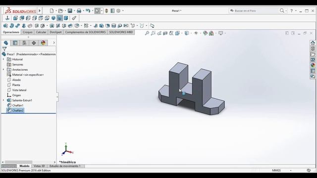Tutorial 01 - Figura en 3D en Solidworks 2016 смотреть онлайн
