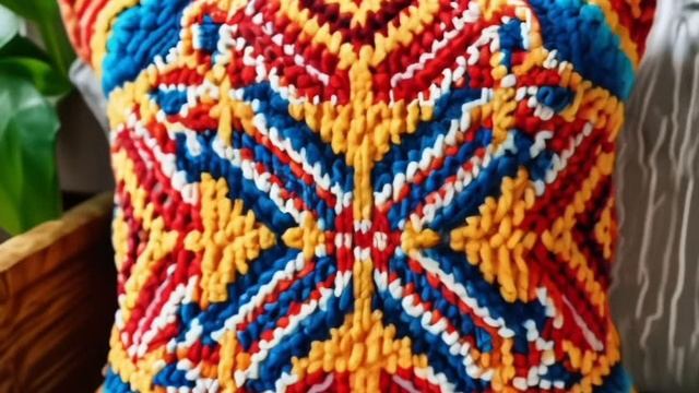 Cute Knitted Pillows With A Beautiful Pattern!DIY // Милые вязаные подушки для двора дома!