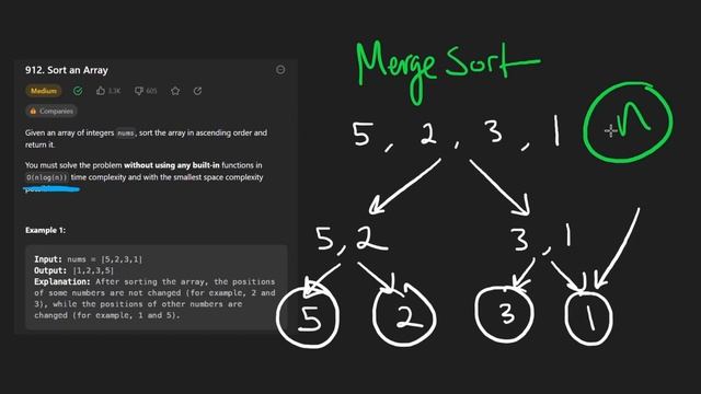 Leetcode 912: Sort an Array (RU) смотреть онлайн