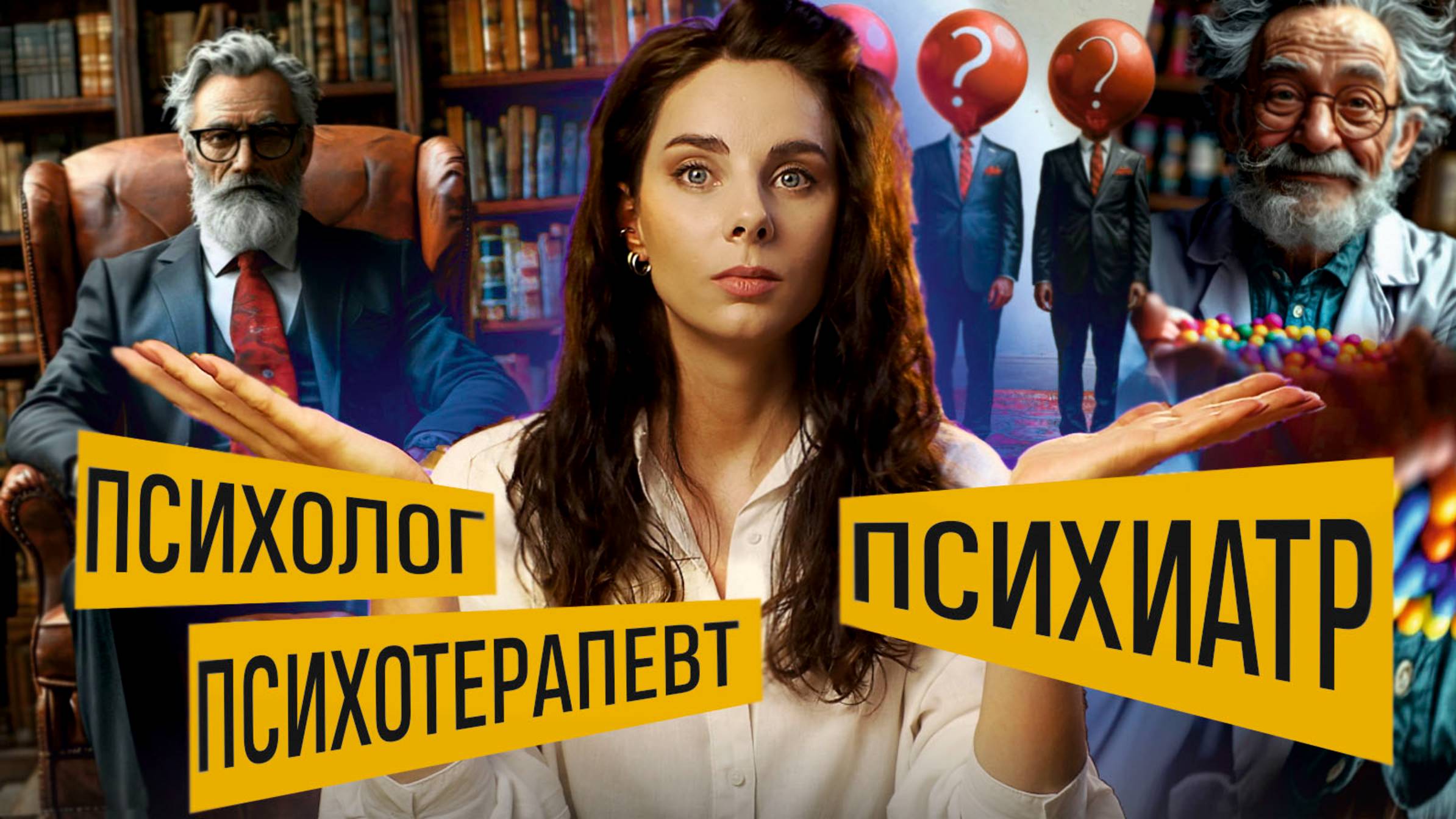 К кому обратиться за помощью? ПСИХОЛОГ VS ПСИХОТЕРАПЕВТ VS ПСИХИАТР. Что такое психотерапия? смотреть онлайн