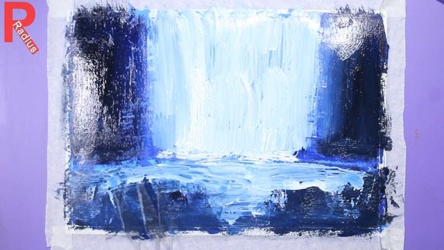 Водопад Живопись Акрил - Waterfall Acrylic Landscape Painting | Satisfying Demo смотреть онлайн