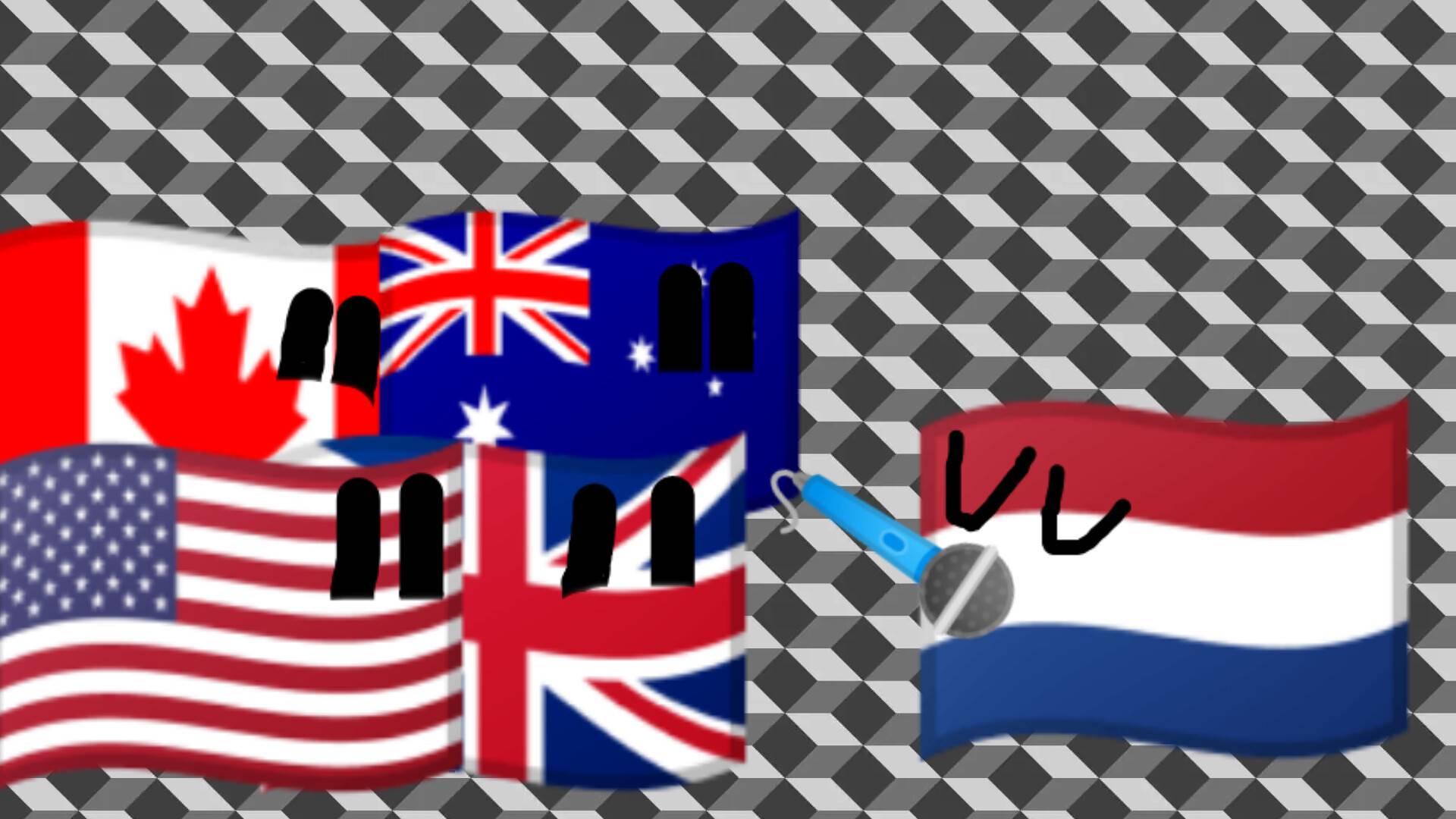 Государственные флажки 9 серия нидерланды поёт