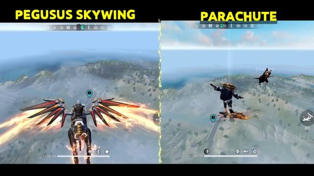PEGASUS SKYWING VS PARACHUTE | LANDING SPEED TEST IN FREE FIRE | BROKEN JOYSTICK смотреть онлайн
