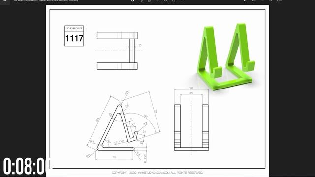 Fusion 360 Tutorial: Modelling Challenge 8 смотреть онлайн
