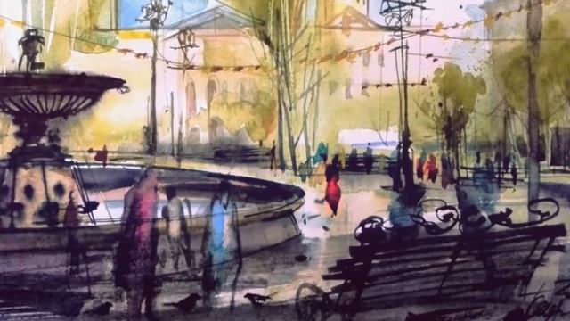 Портретные экспромты на пленэре, Иркутск, июль 2017 г. #urbansketch