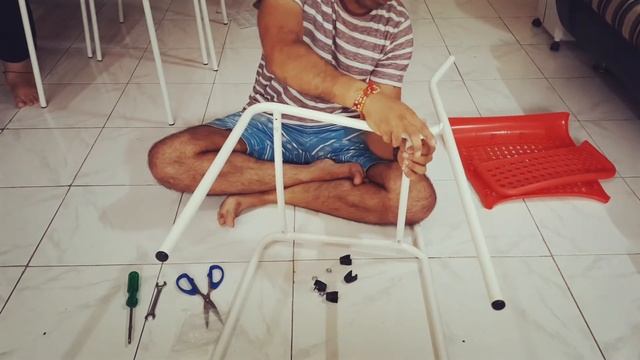 IKEA-ADDE CHAIR - UNBOXING & ASSEMBLING - RED CHAIR