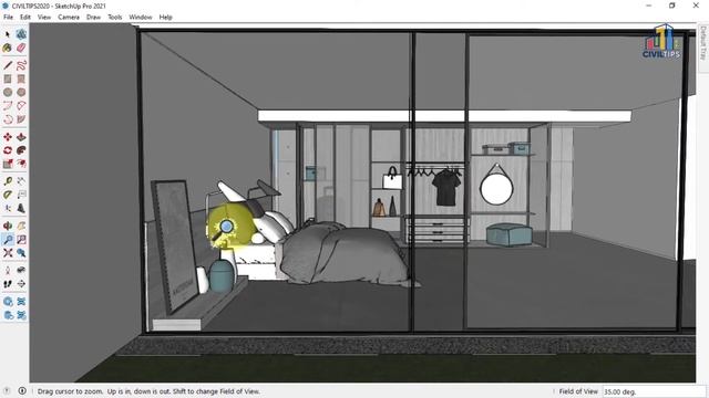 Zoom Tool - (தமிழ்)Tamil - Part 6 Navigate Your Sketchup Model With Help Of Zoom Tool смотреть онлайн