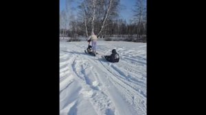 Покатушки на снегоскутере