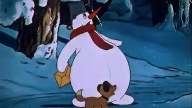 1955 год   Снеговик почтовик  UPSCALE 4к