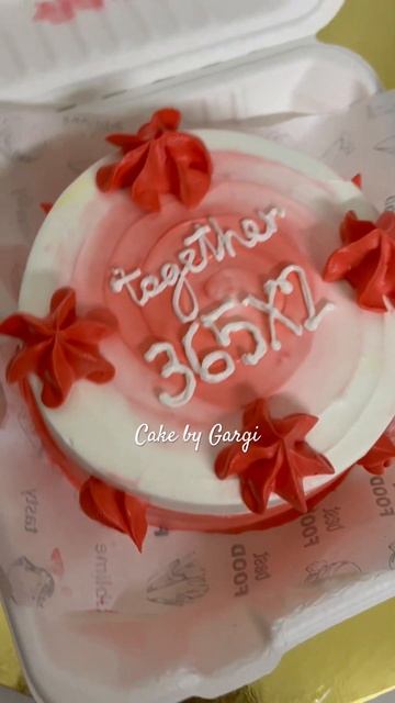 Anniversary Cake #cake #bento #bentocakes #red #noida