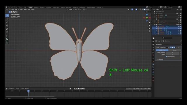 Butterfly - Model and Animate using Blender смотреть онлайн