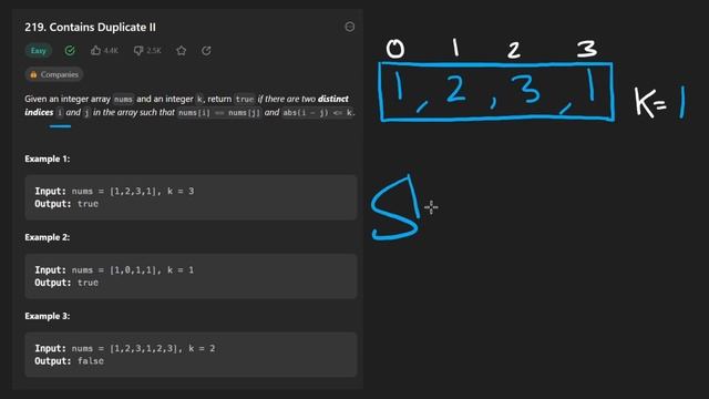 Leetcode 219: Contains Duplicate II (RU) смотреть онлайн