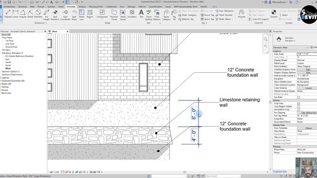 Revit tutorial adding tag and dimension in exterior elevation смотреть онлайн