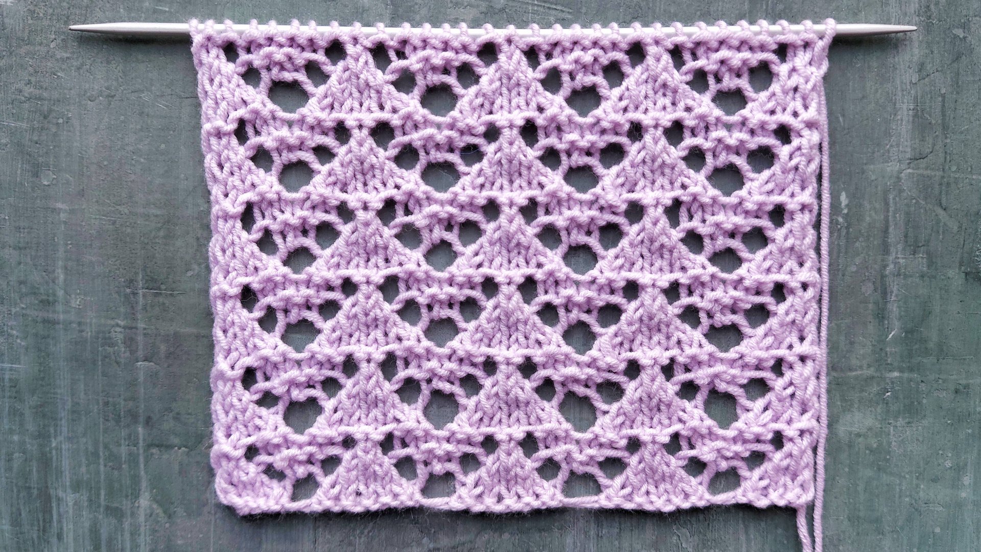 Простой ажурный узор спицами для вязания пуловеров, палантинов смотреть онлайн