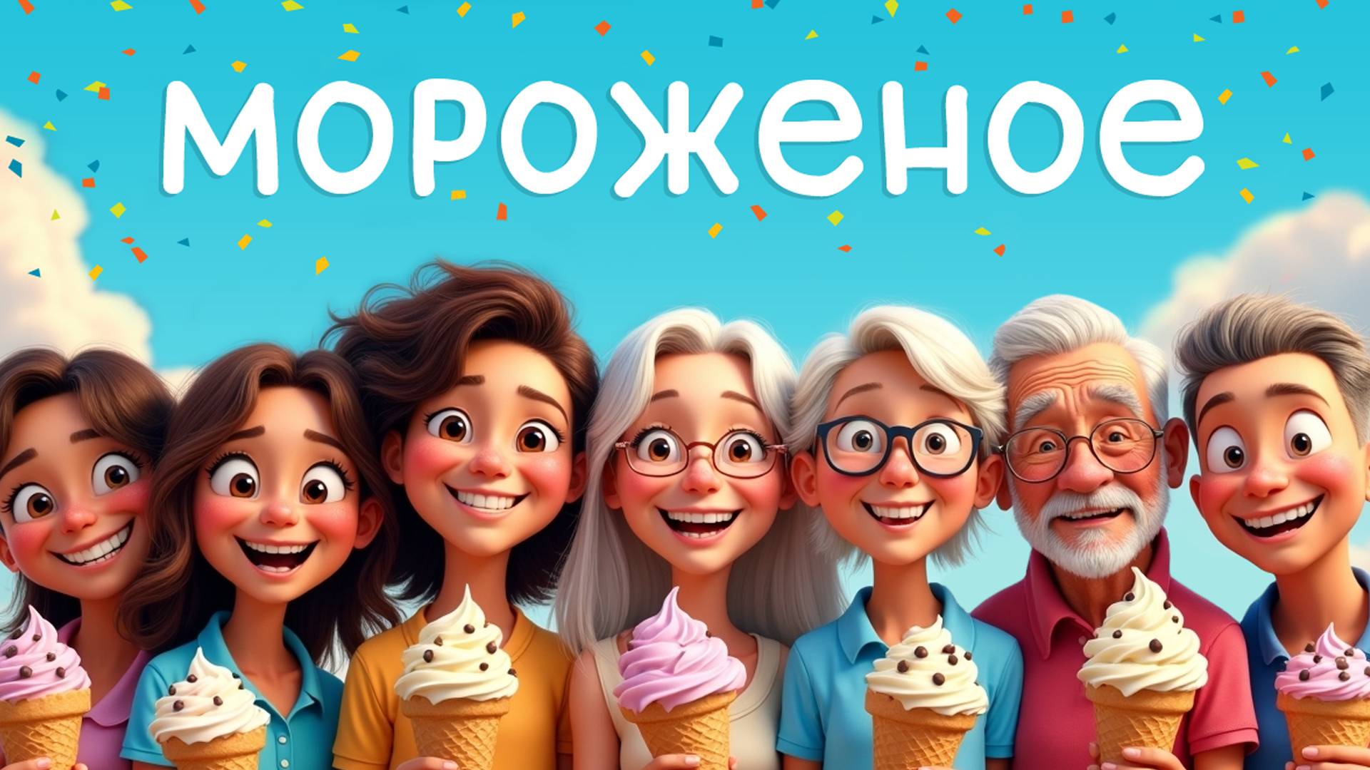 Весёлая песенка про мороженое | Детская музыкальная анимация смотреть онлайн