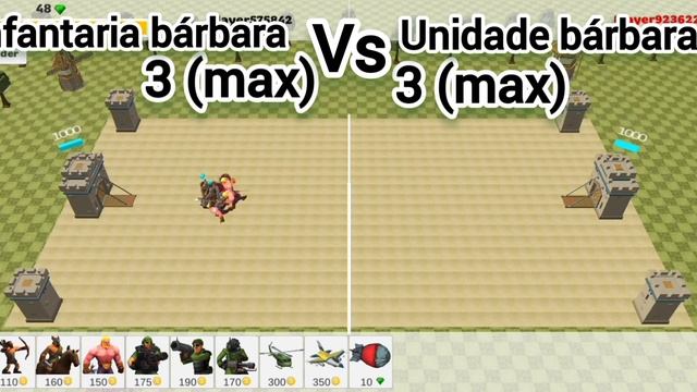 nivel max.. 3X3 infataria barbara vs unidade barbara - stupid wars (chaloapps) смотреть онлайн