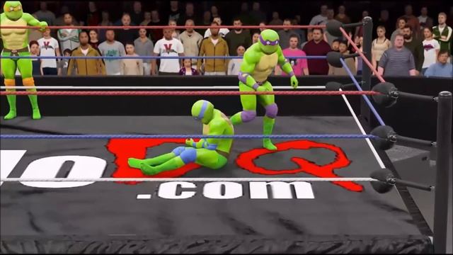 TMNT : Donatello/Michaelangelo Vs Raphael/Leonardo WWE 2K16 смотреть онлайн