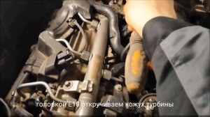 как снять выпускной коллектор OM 642 ml350