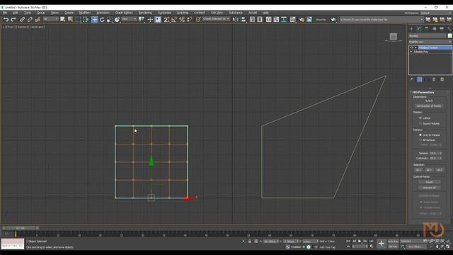 الدرس 37 - موديفير FFD مع تطبيق- دورة 3d max 2022 смотреть онлайн