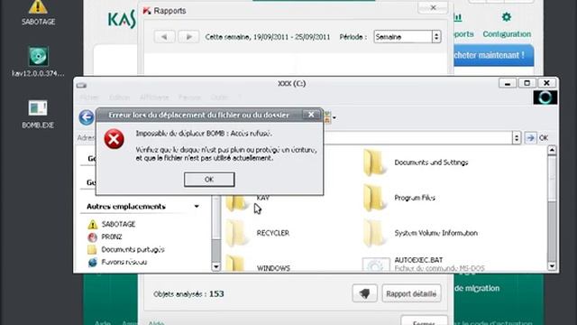 Faiblesse de sécurité sur Kaspersky Antivirus 2012 смотреть онлайн