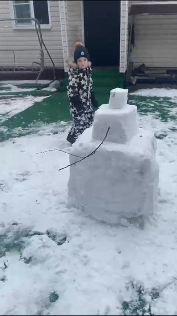 Снеговик как в Minecraft!!!