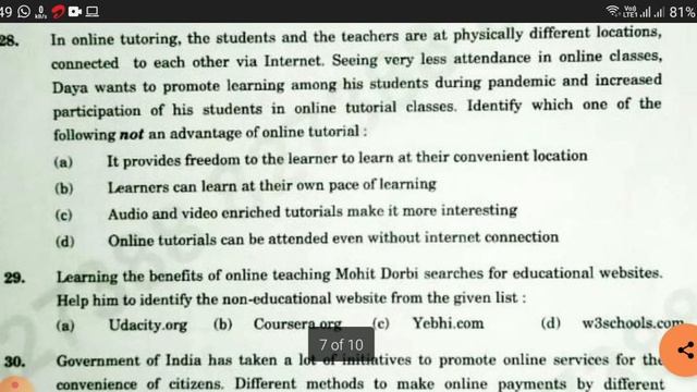 CBSE Class 12 Information Technology 802 Answer Key Exam Held 26.11.2021 смотреть онлайн