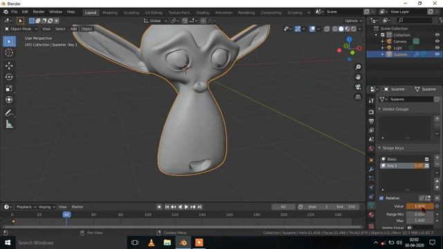 Animate using Shape Keys | Blender[2.82] Tutorial in Hindi смотреть онлайн