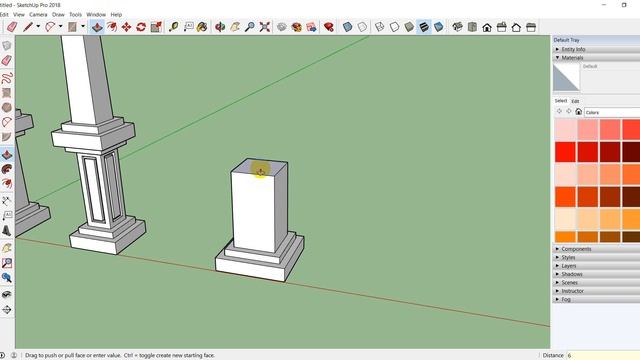 how to create pillar in sketchup смотреть онлайн