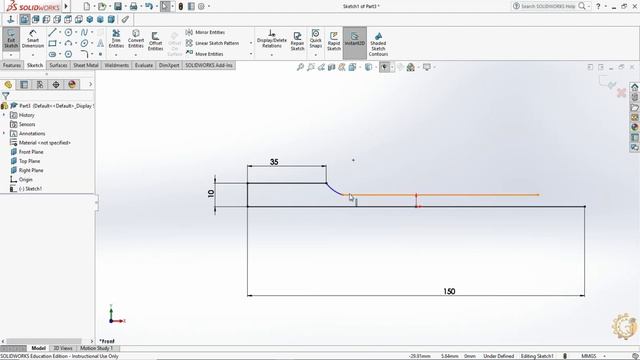 Modelling of Tensile Test Specimen using Solidworks смотреть онлайн