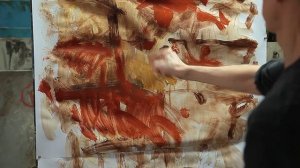 Лессировка белой акриловой краской на бумаге. Первый красочный слой. Часть 1 из 4.