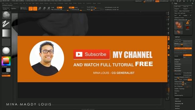 free tutorial | ZBrush Tutorial for Beginners | ZBrush 2020 | ZBrush Sculpting | ZBrush Timelapse смотреть онлайн